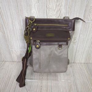 Chala Gemini Crossbody PU Leather Gift Messenger Bag Indigo (Feather - Indigo)